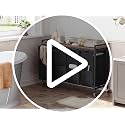 Rustic Brown & Black 4-Section Laundry Sorter with Wheels - 42 Gal