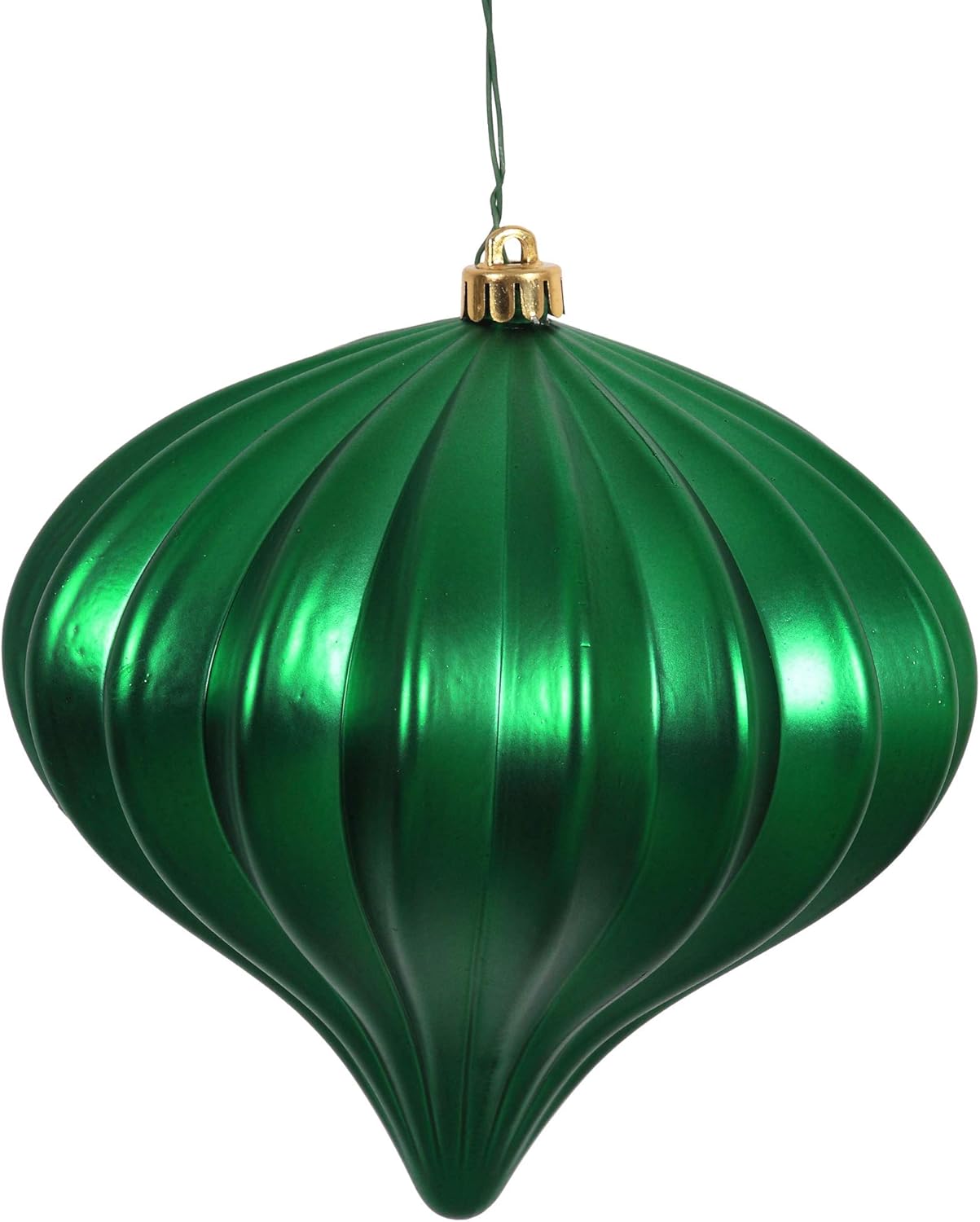 Burnished Orange Matte Onion Christmas Ornaments - UV Treated, Set of 3 by Vickerman
