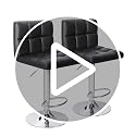 Homall Black PU Leather Adjustable Swivel Bar Stools Set of 2 - Modern Counter Height Chairs