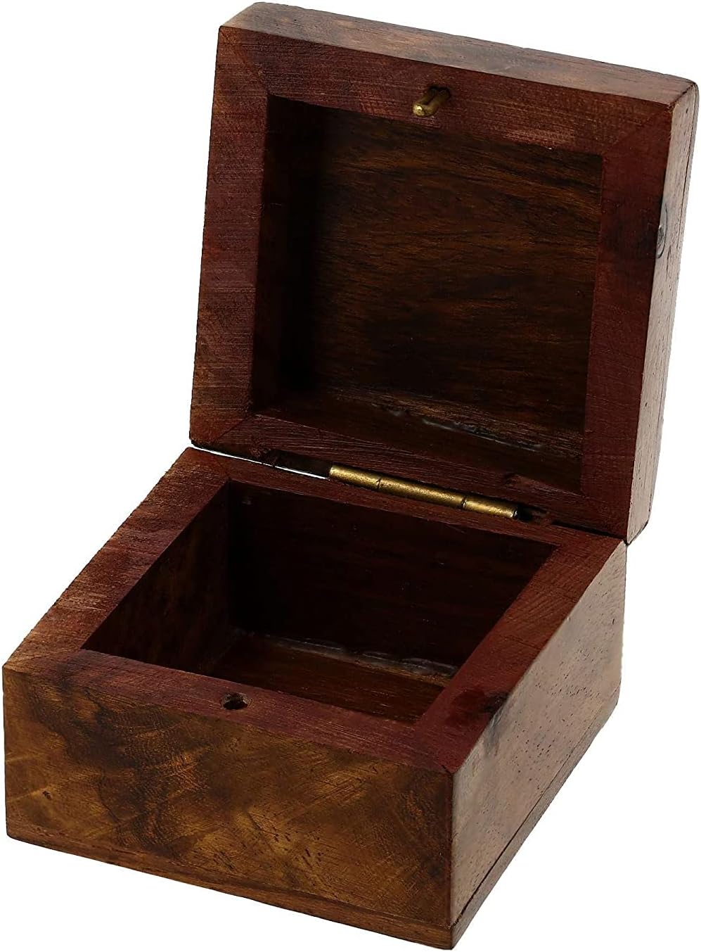 Hand-Carved Wooden Jewelry Box from India | Unique Artisan Keepsake Storage