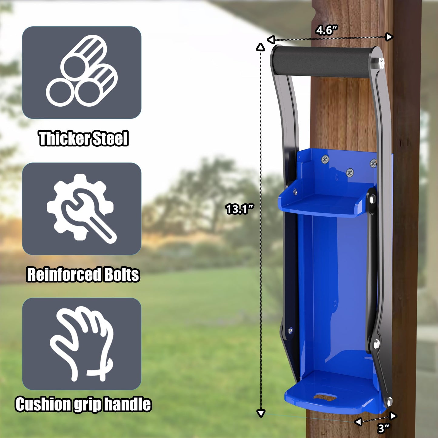 KANBOL Metal Can Crusher Wall Mounted Soda Can Smasher Crusher for Home Use, Eco-Friendly with Squirrel Art Stickers and Lubricant for Easy Recycling-B3