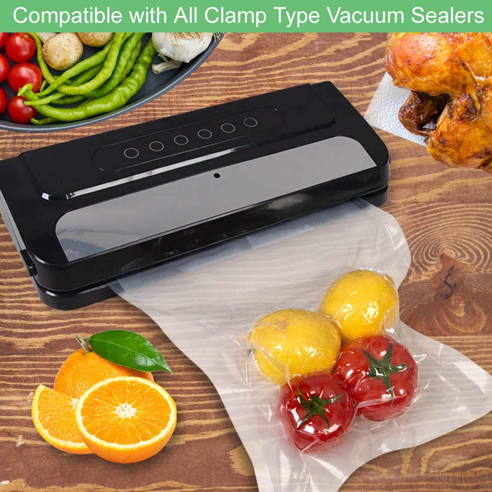WVacFre 200 Quart Size 8x12Inch Vacuum Sealer Freezer Bags with Commercial Grade,BPA Free,Heavy Duty,Great for Food Vac Storage or Sous Vide Cooking