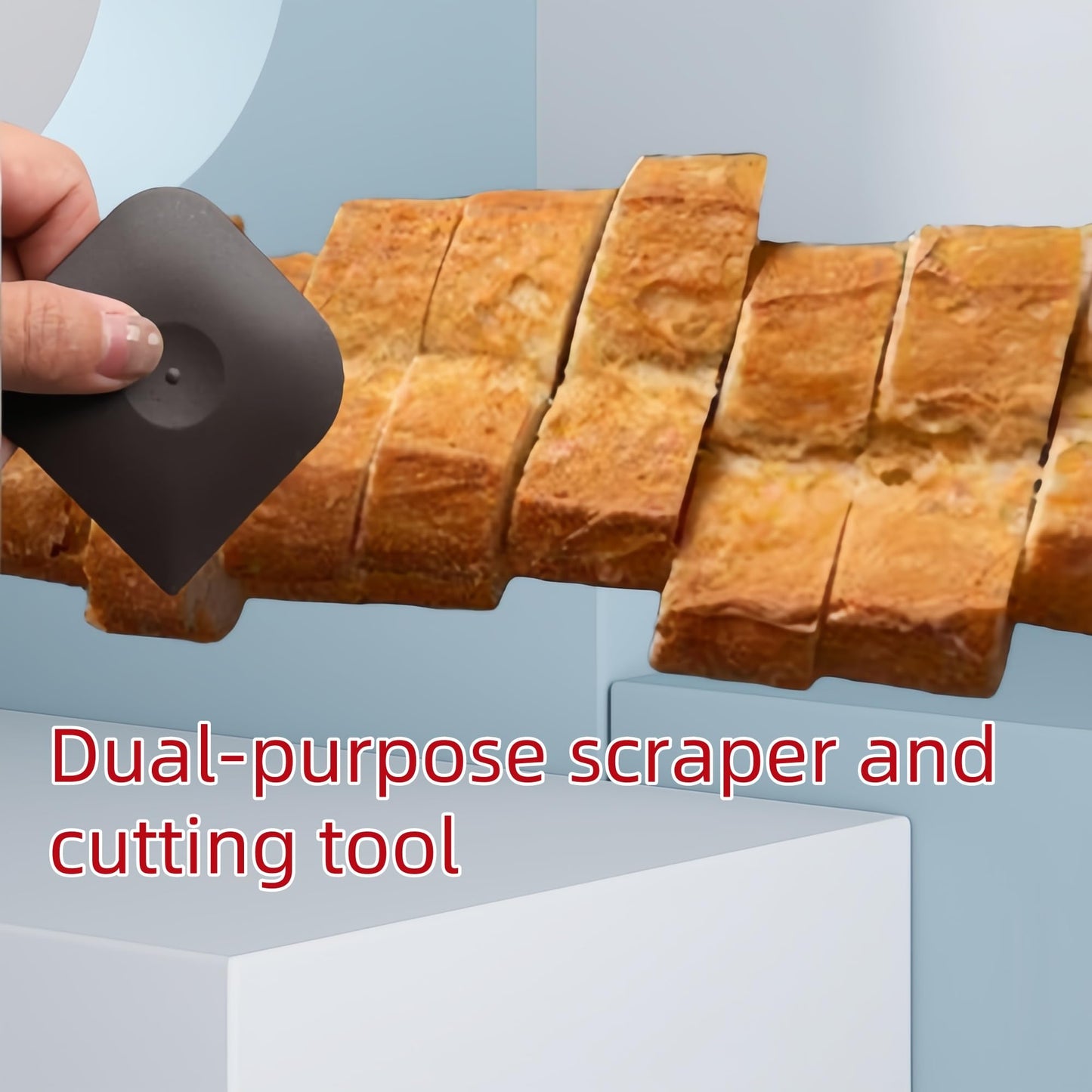 Pan Scraper,5 Pcs Pot Scraper Plastic,Pot Scraper Non Scratch for Cast Iron and Grill Scraper Tool kitchen Set Pot and Pan Cleaning