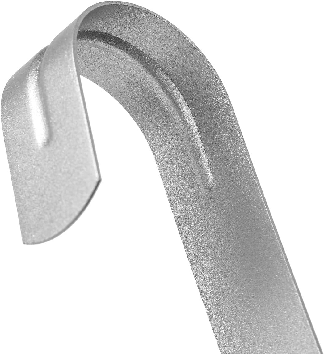Sattiyrch 15" Wreath Hanger - Sturdy Steel Over The Door Hook for Front Door Decor (Silver)