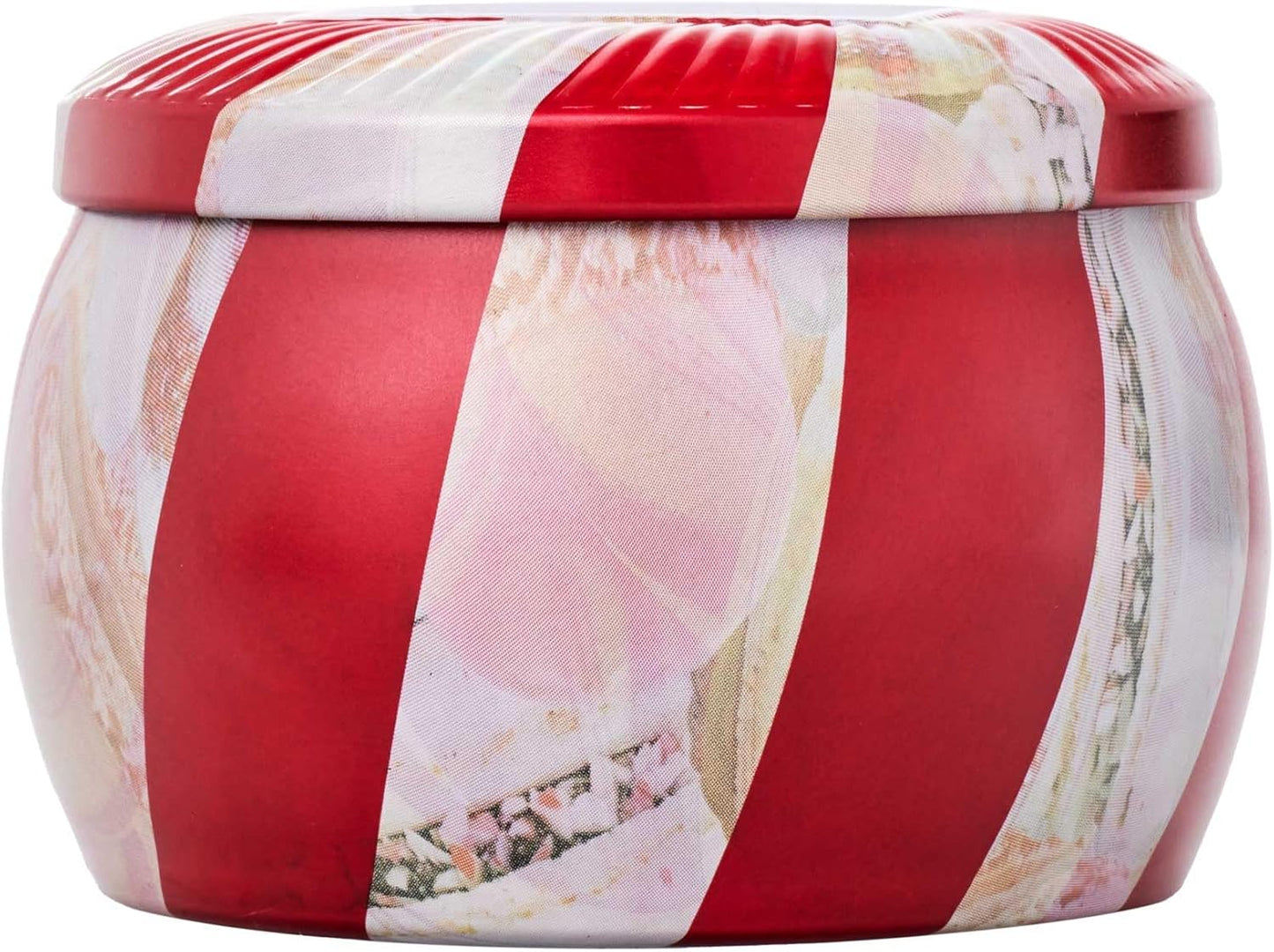 Voluspa Crushed Candy Cane Candle, Large Jar, 18 Oz, 100 Hour Burn Time, Coconut Wax, Holiday Candle