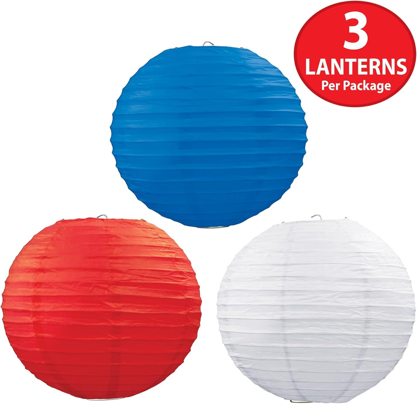 Lavender Paper Lanterns - 3 Pack Decorative Hanging Ceiling Decor for Birthdays, Showers & Events