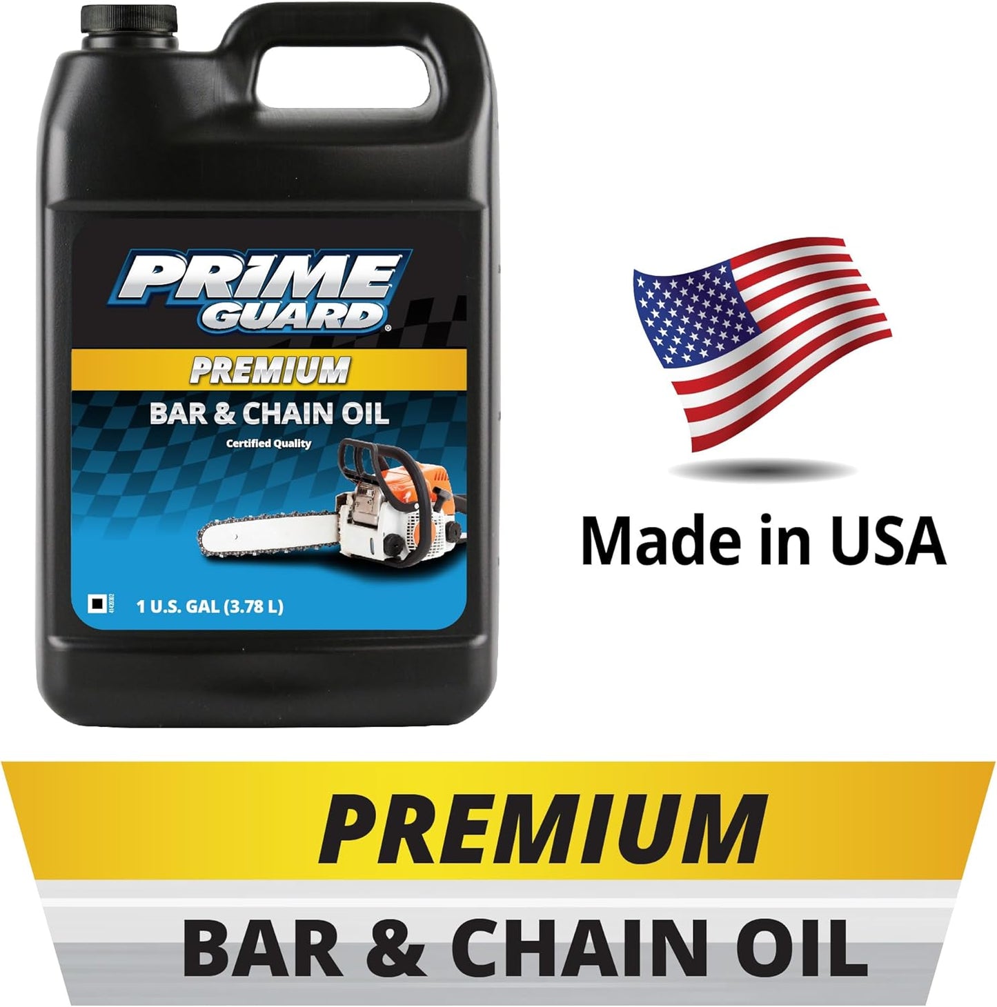 Prime Guard Bar & Chain Oil - High-Performance Lubricant for Chainsaws | 1 Gallon