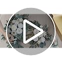 Faux Flower Swag Set for Wedding Arch & Sign Decor - White - Set of 2