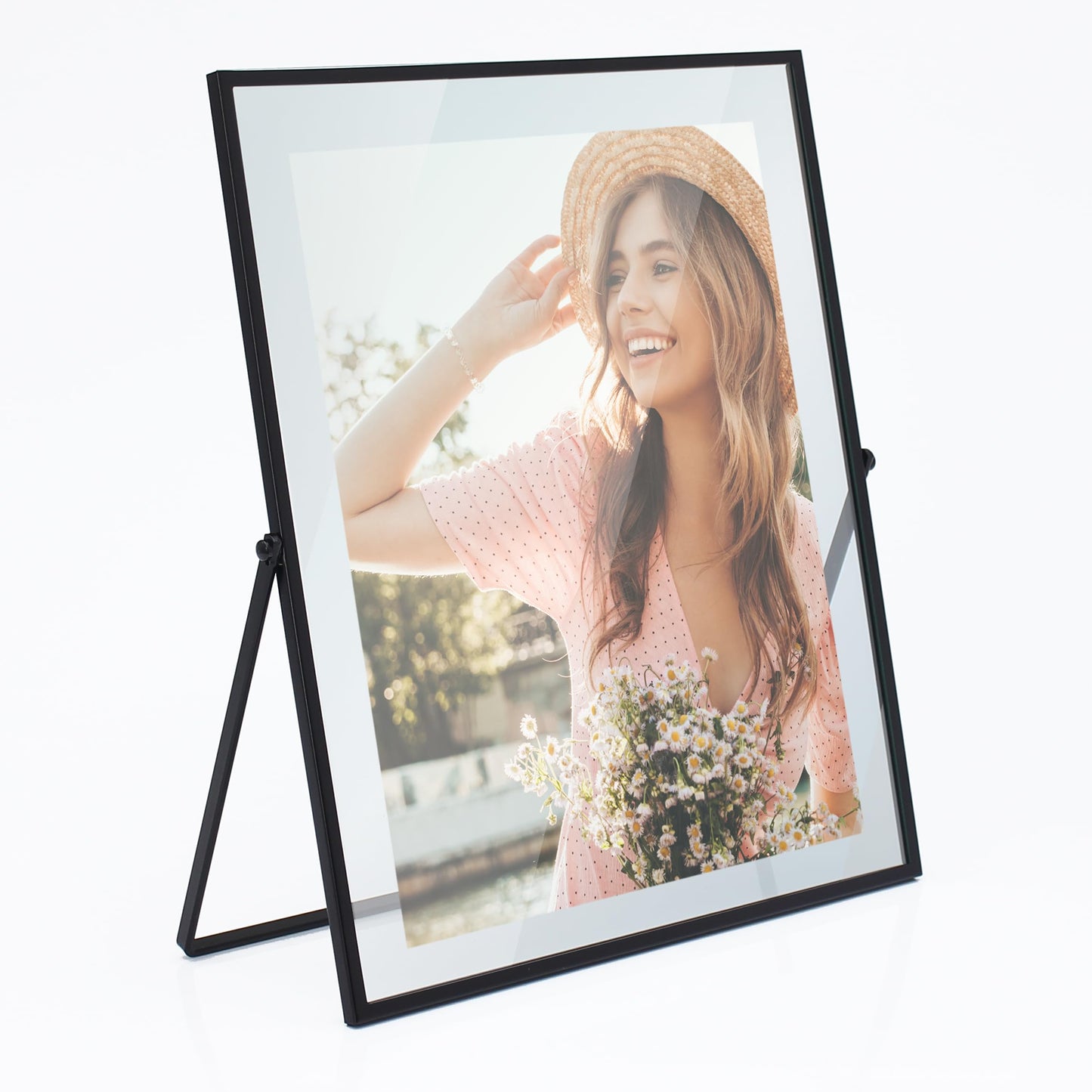 MIMOSA MOMENTS Black Metal Floating 8x10 Picture Frame