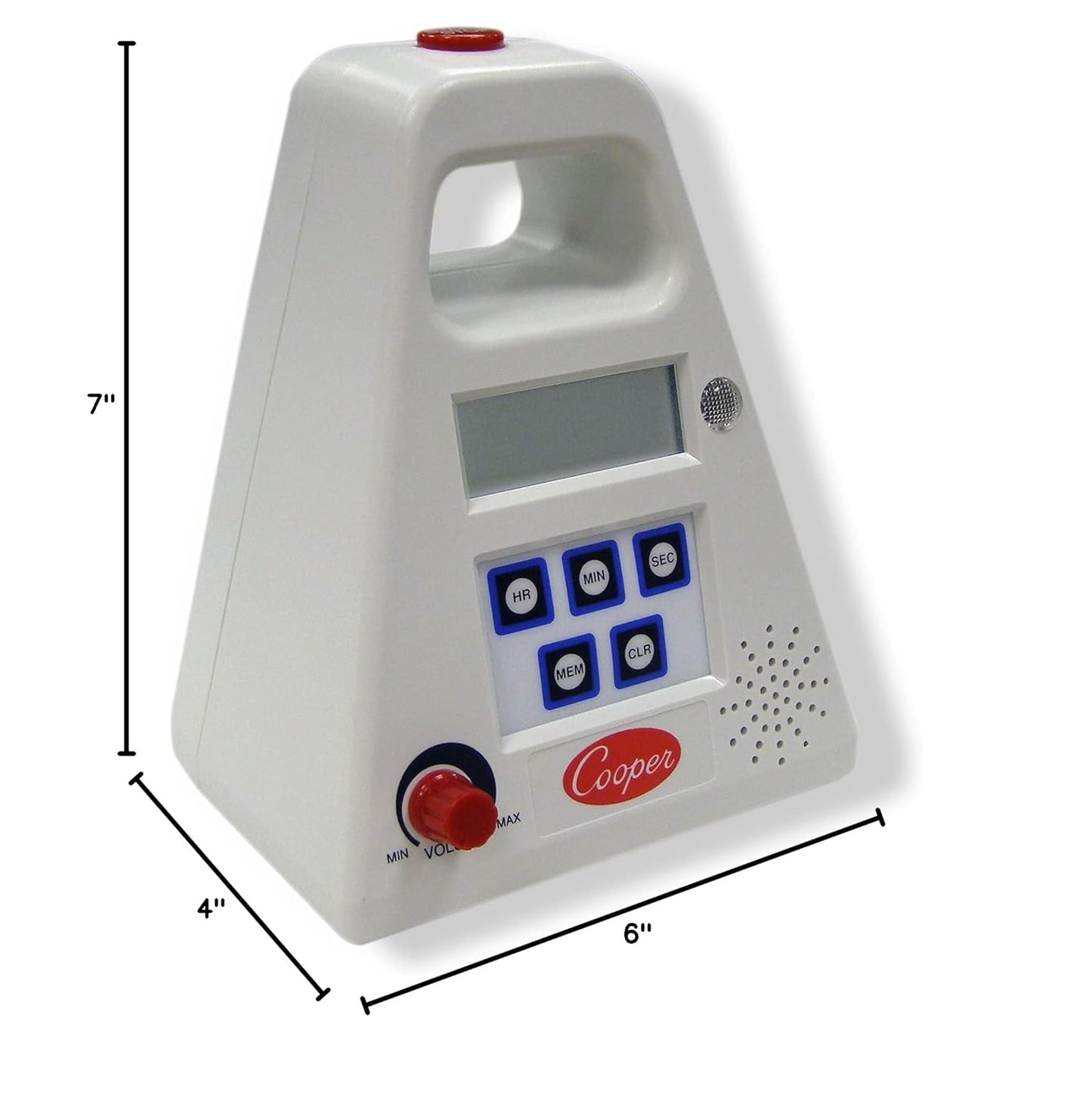 Cooper-Atkins FT24-0-3 Large Single Station Digital Kitchen Timer with Volume Control, 24 Hours Unit Range