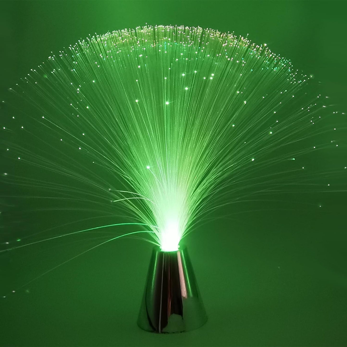 13-Inch LED Color-Changing Fiber Optic Fountain Night Light - Calming Christmas Decor (2-Pack)