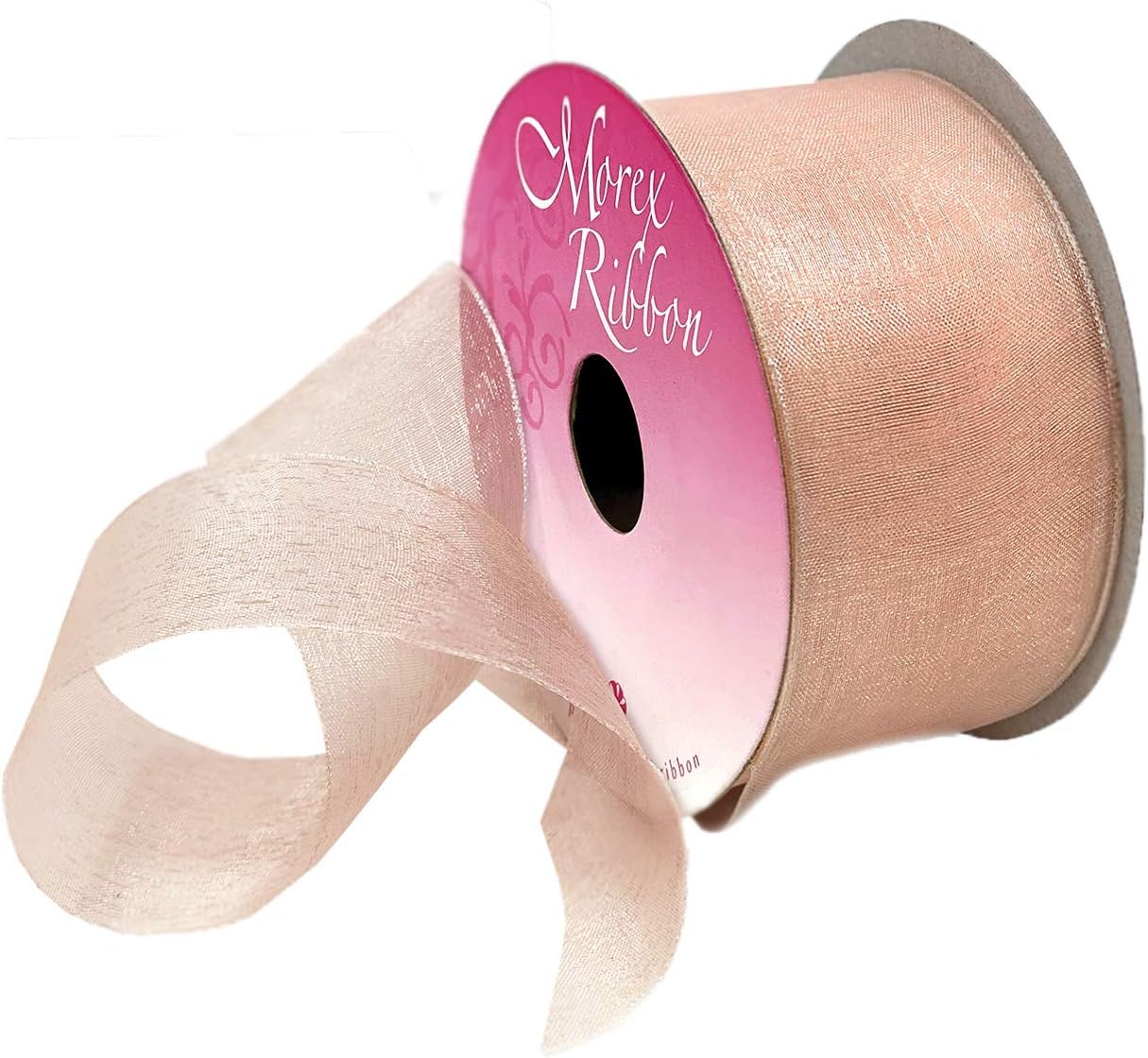 Red Organdy Nylon Ribbon - 5/8 Inch x 100 Yards | Morex 91803/100-609