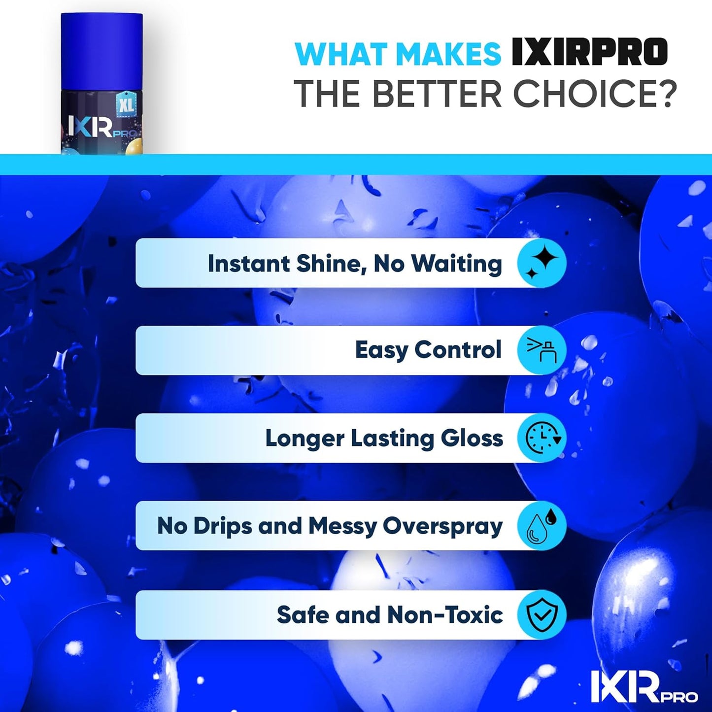 **ixirpro Balloon Shine Spray - Instant High Gloss Finish for Party Decorations | 2 x 16.9 oz**