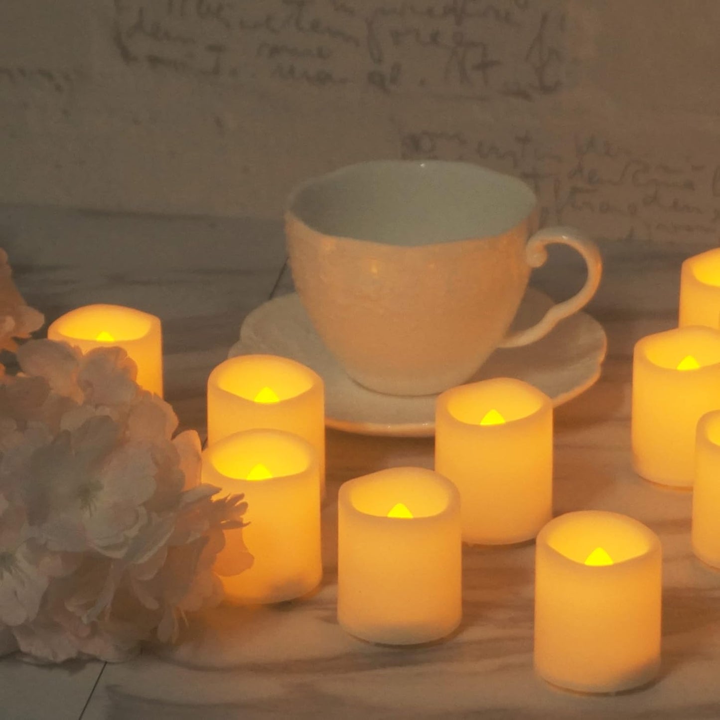 12 PCS LED Flameless Votive Candles - Long-Lasting Battery Operated with 120+ Hours Life