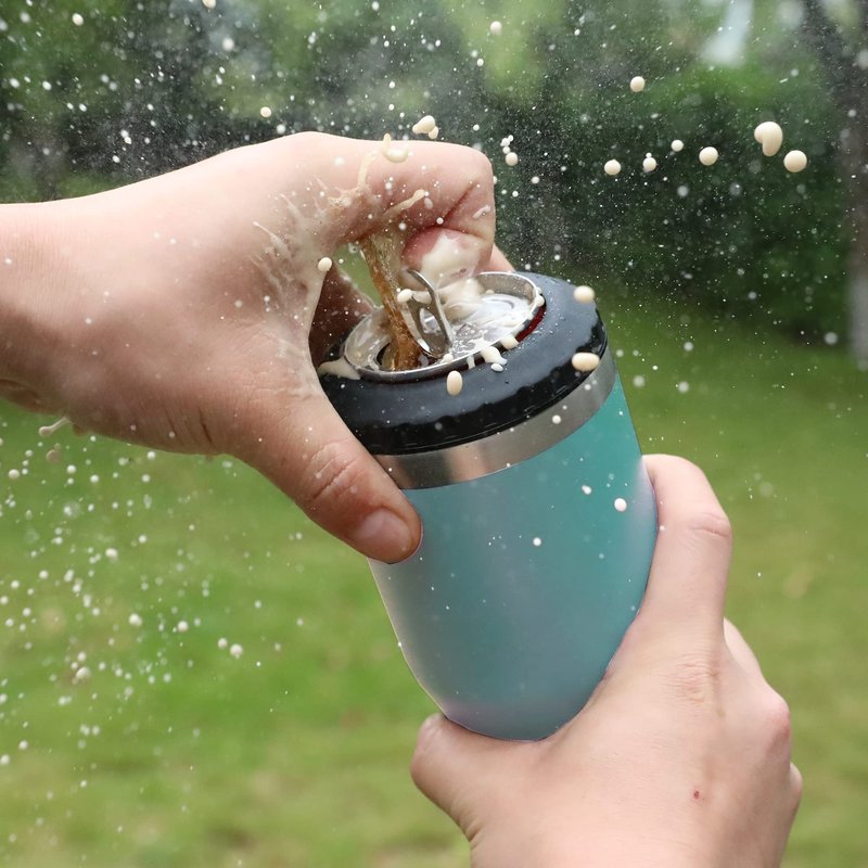 HAUSHOF 4 in 1 Insulated Stainless Steel Can Insulator, Fits Standard & Slim 12 oz Cans|Beer Bottles, Perfect for Outdoors