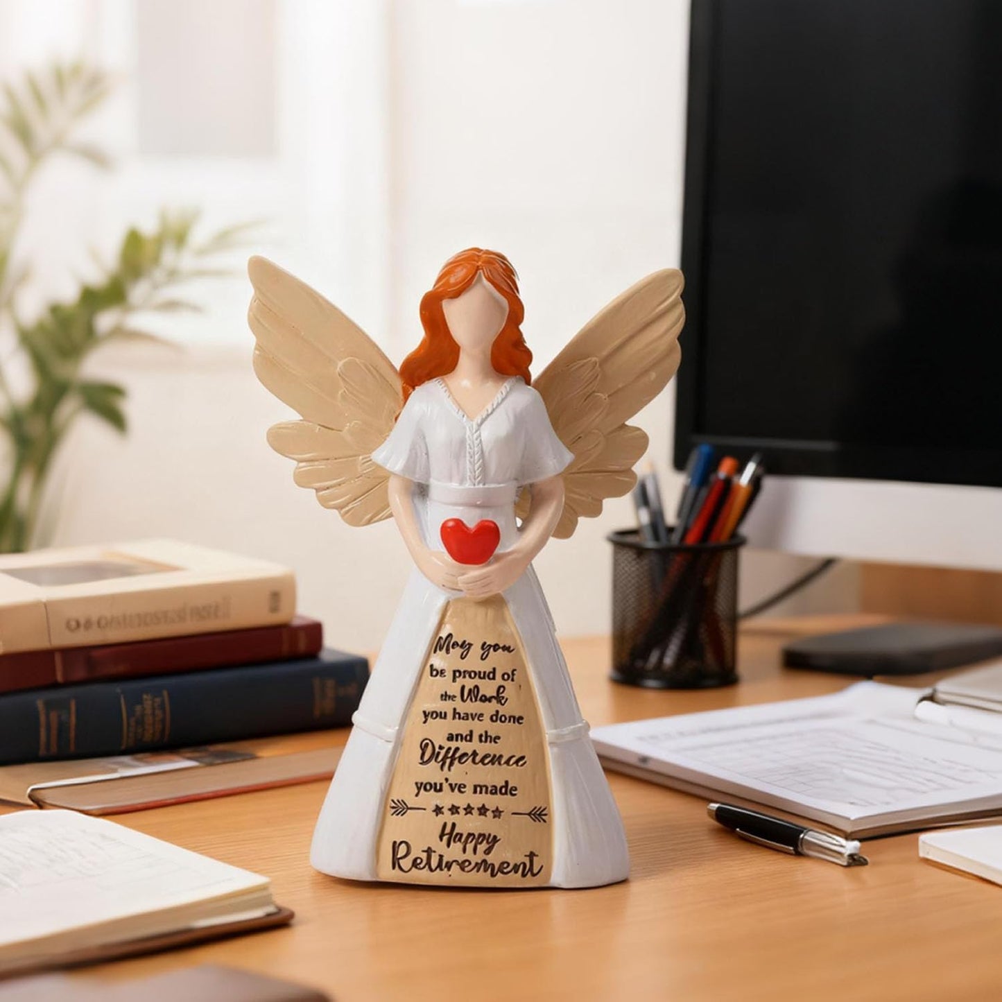 Retirement Gift for Women | Handcrafted 8" Retirement Angel Figurine - Perfect for Coworker Celebrations