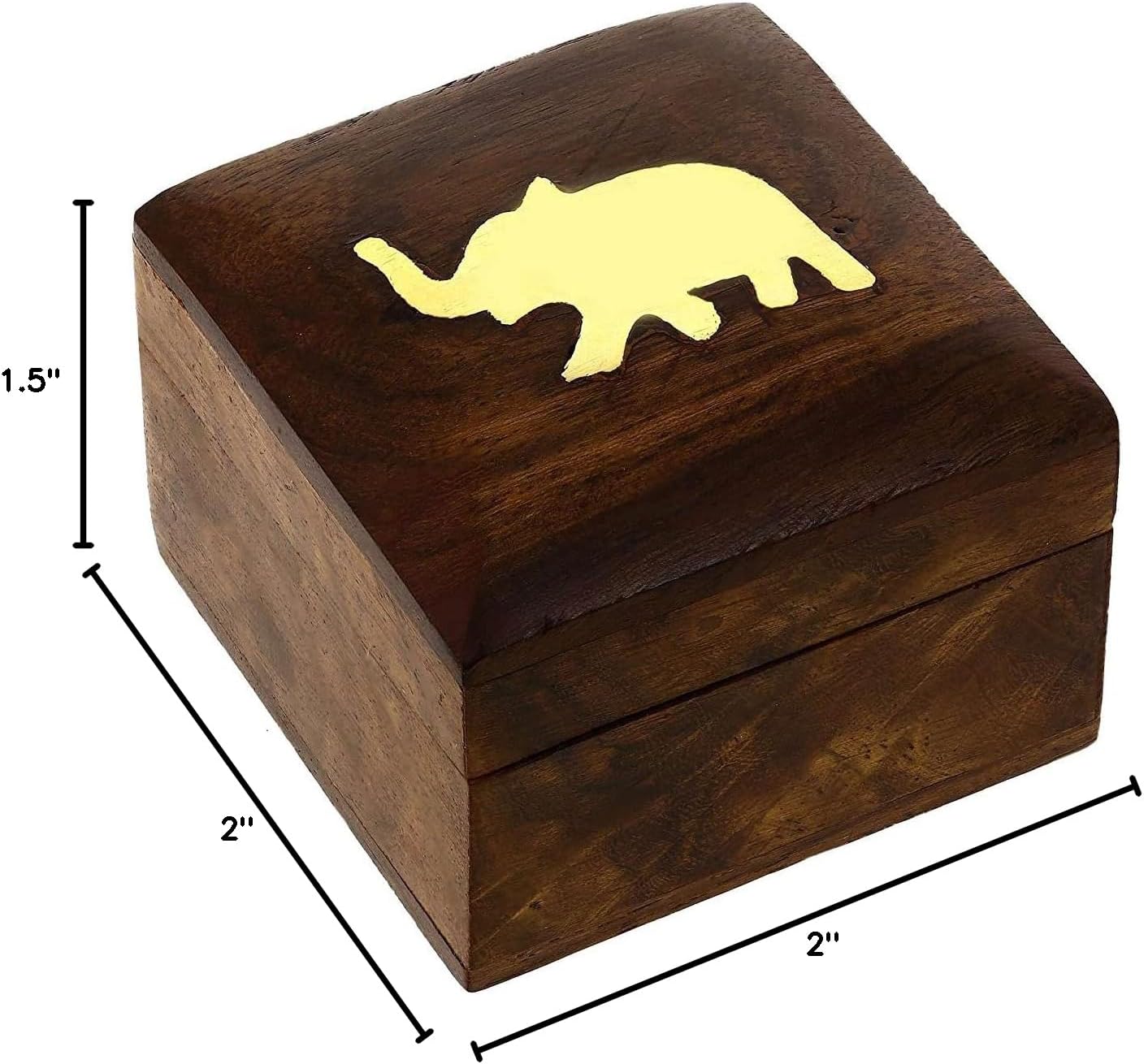 Hand-Carved Wooden Jewelry Box from India | Unique Artisan Keepsake Storage