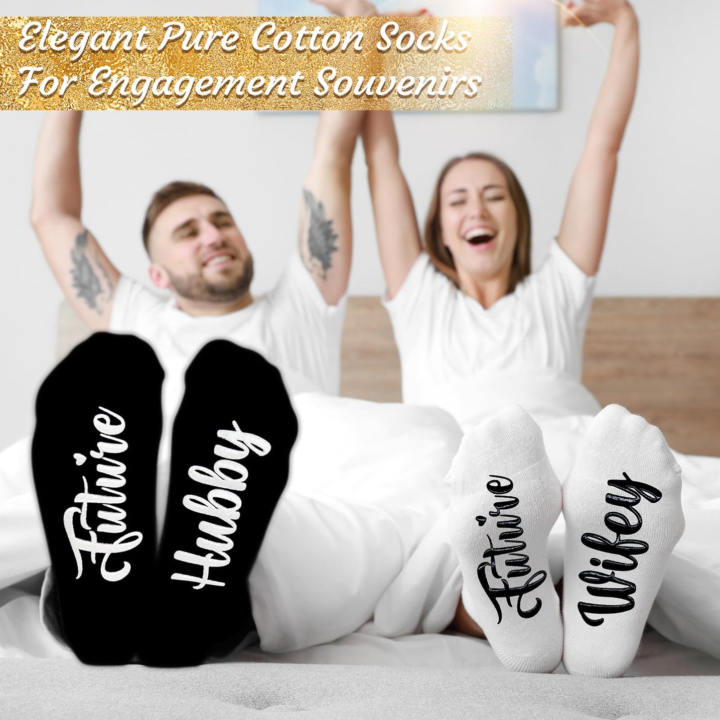 Engagement Gifts for Couples, Engagement Gifts for Newly Engaged Couples, Boyfriend & Girlfriend Wine and Whiskey Glass Set, Fiance Fiancee Gifts for Mr and Mrs, His and Hers, Newlywed Wedding Gifts