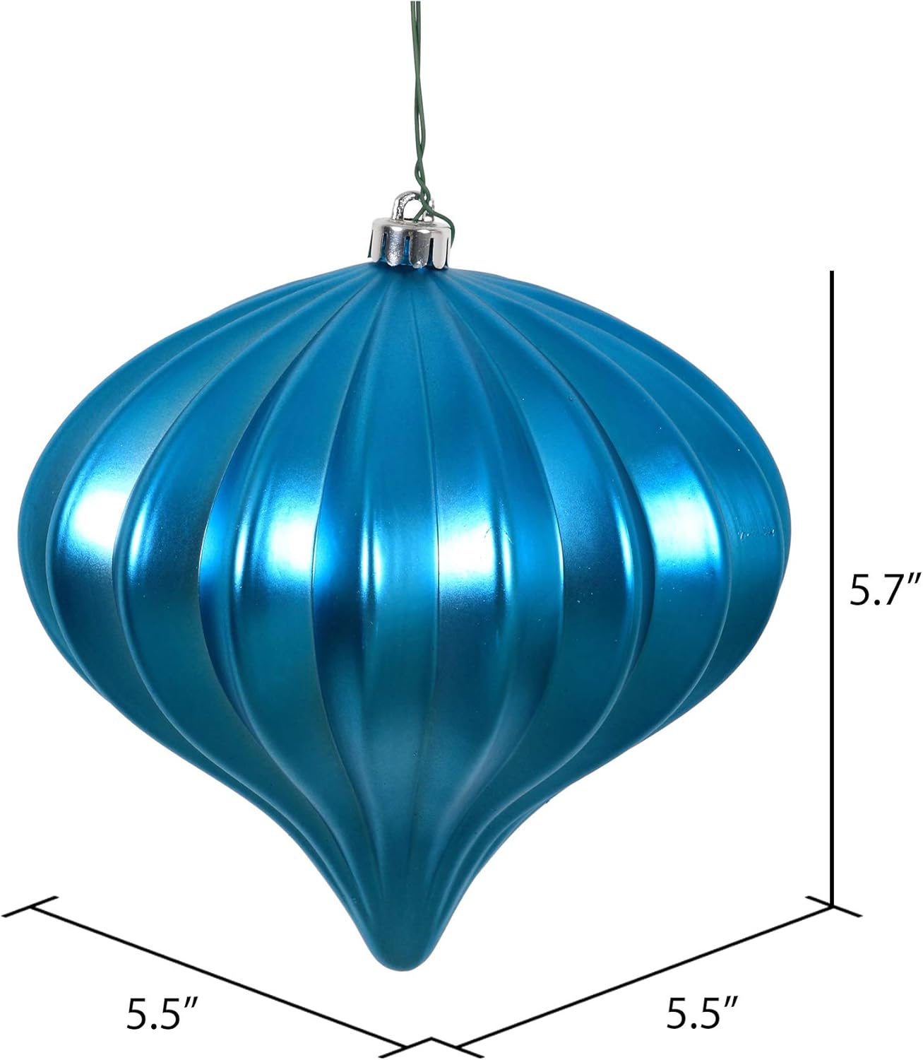 Burnished Orange Matte Onion Christmas Ornaments - UV Treated, Set of 3 by Vickerman