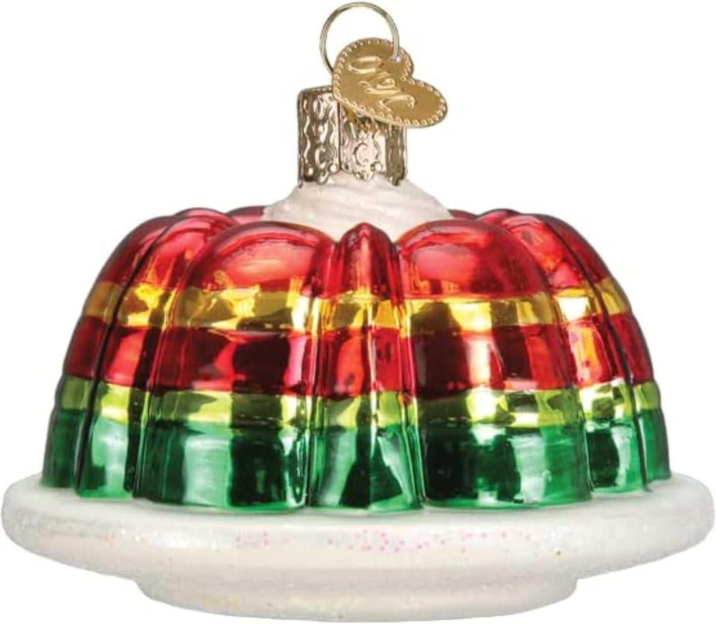 Handcrafted Glass Cheese Wedge Ornament - Unique Christmas Tree Decoration