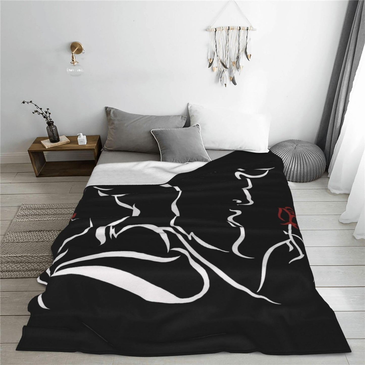 Generic Beauty Within The Beast Throw Blanket 50 x 40Inch, Lightweight Soft Warm Sherpa Fleece Plush Love Blanket for Bed Chair Sofa Couch Bedroom Bedding Decor, All Season Gifts