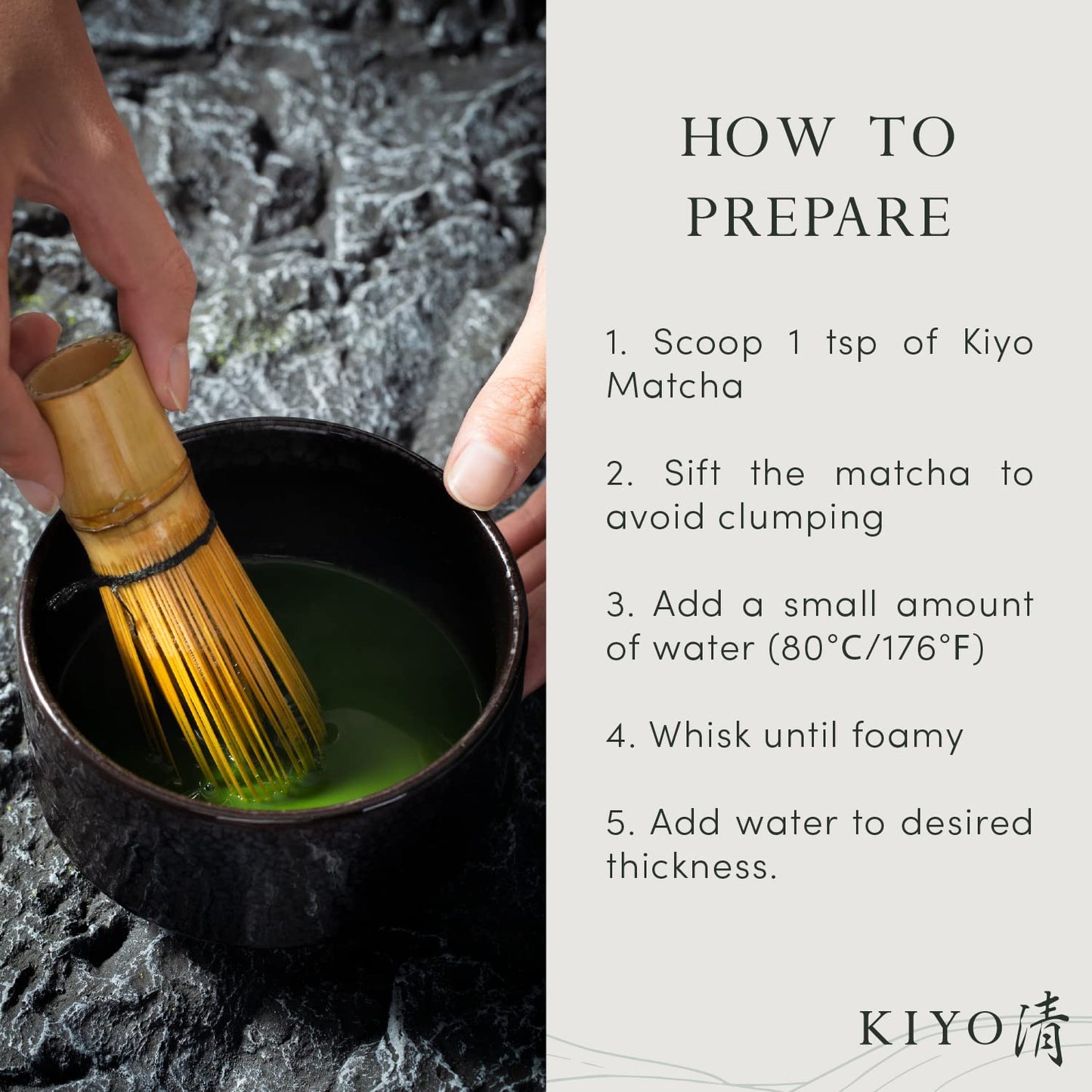 Kiyo Matcha Ceremonial Uji Matcha - Pure Japanese First Harvest Green Tea Powder (40g/1.41oz)