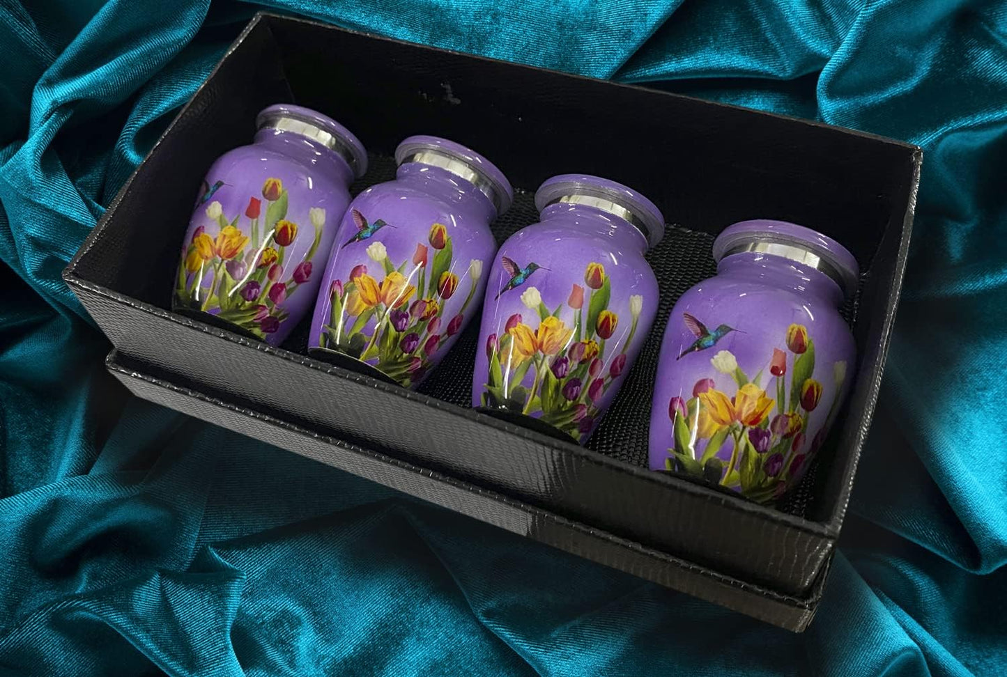 BOLD & DIVINE Adult Purple Hummingbird Cremation Urn | Human Ashes Adult Memorial urn, Burial, Funeral Cremation Urns | 200 Cubic Inches (Large Adult)