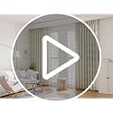 DrapePalette Antique White Floral Linen Curtains 30x96 Inch, Pack of 2 - Elegant Pinch Pleated Drapes for Living & Bedroom