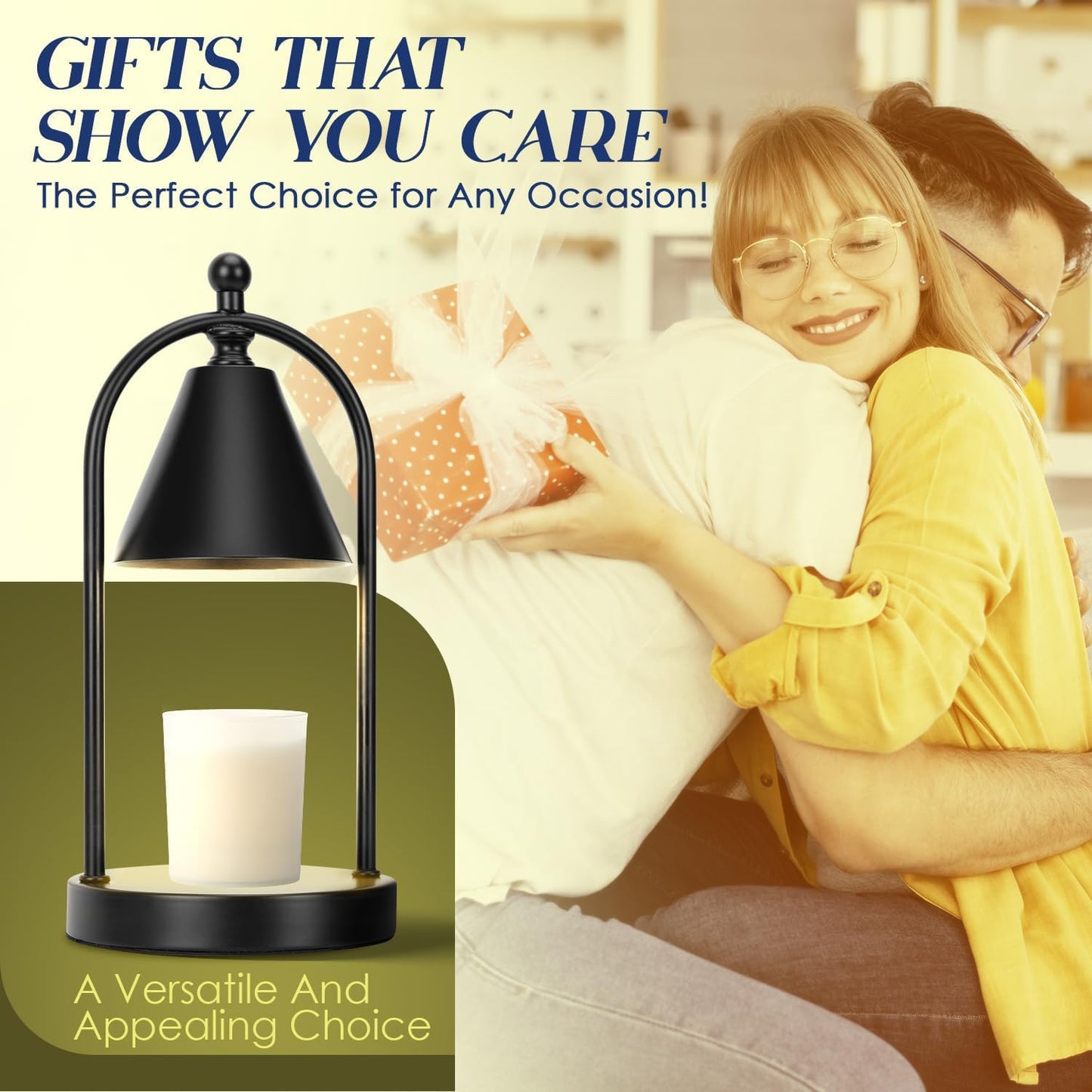 Soilsiu Candle Warmer Lamp - Dimmable Electric Light for Wax Melts & Home Decor | Timer & 2 Bulbs Included