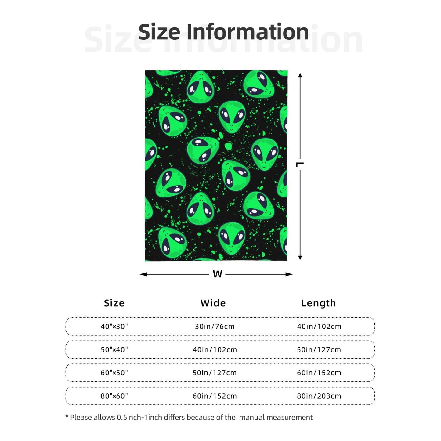 Crazy Aliens Throw Blanket Soft Lightweight Cozy Flannel Warm Bed Blanket for Bedroom Living Couch All Seasons