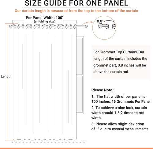 Blackout Shield Sliding Door Curtains - Extra Wide 100”W x 84”L Grey Grommet Drapes for Living Room