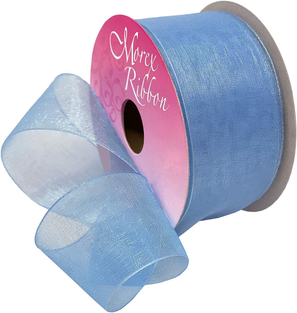 Red Organdy Nylon Ribbon - 5/8 Inch x 100 Yards | Morex 91803/100-609