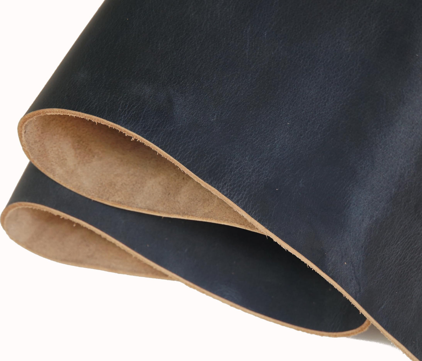 Tooling Leather Sheets Full Grain Leather 3.6mm-4.0mm (9-10oz) Thick Cowhide Leather Pieces Square for Crafts Heavy Weight(Dark Blue-Gray 12"x12")
