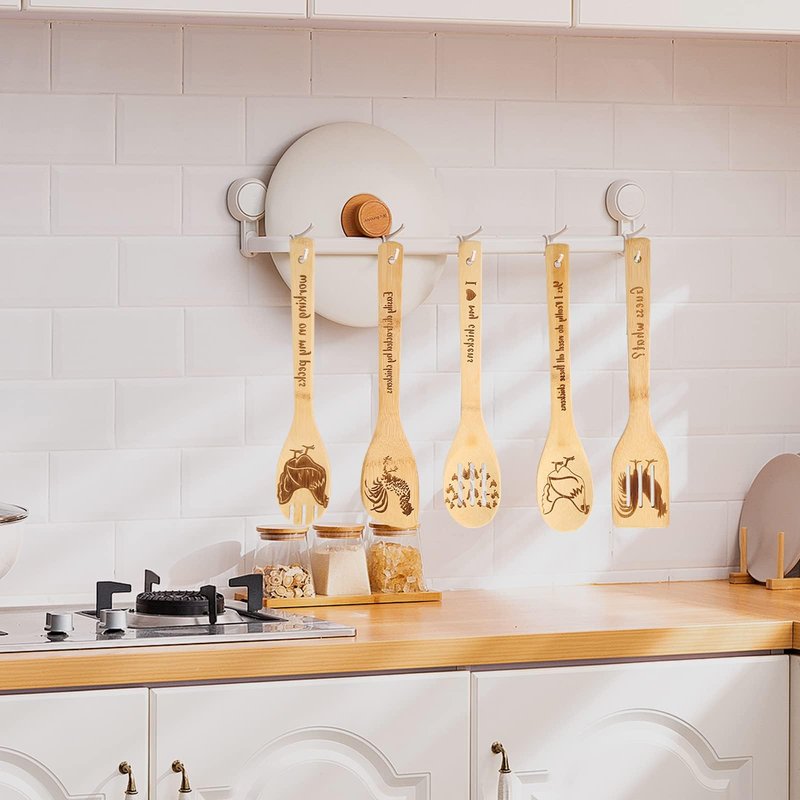 Chicken Wooden Spoons for Cooking Cute Chicken Kitchen Accessories Rooster Kitchen Decor Farmhouse Chicken Kitchen Utensils Funny Chicken Gifts for Women