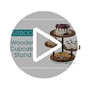 Rustic Brown 4-Tier Round Cupcake Tower Stand for 50 Cupcakes & Desserts