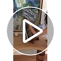 Wood Vinyl Record Holder Shelf - Rustic Modern LP Storage Rack for 25-40 Albums