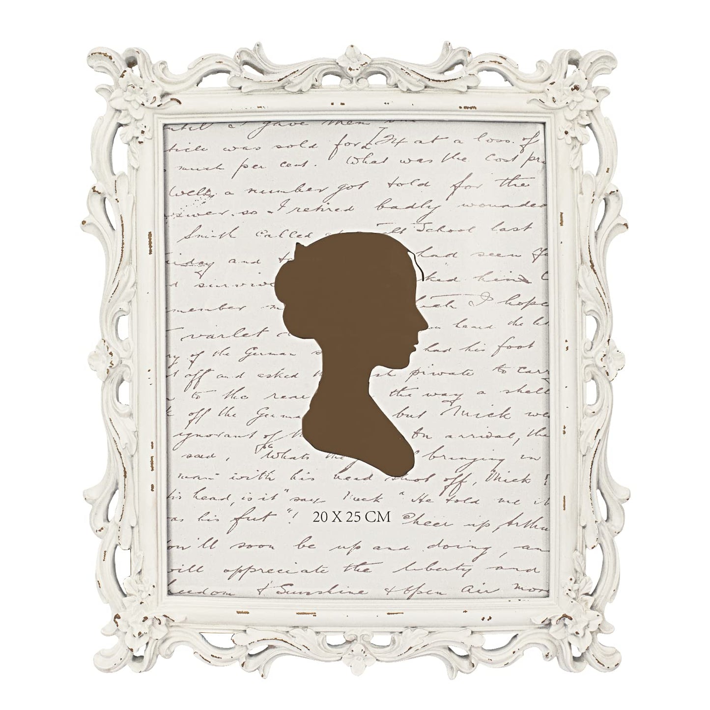 AELS 8x10 Inch Vintage Picture Frame, Elegant Antique Photo Frames with Glass Front, Photo Display, Tabletop Wall Hanging, Gift Ideas, White Waves