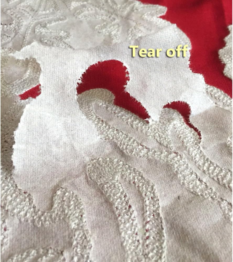Christmas Pillow Cover 18x18 - Embroidered Sleigh & Snowflakes - Winter Decorative Cushion for Sofa & Bed