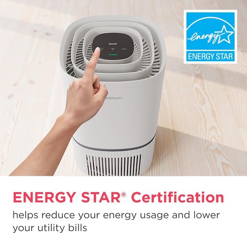 Frigidaire PureA300 HEPA Air Purifier - Ultra Quiet, Energy Star Certified, Covers 850 Sq. Ft. | Smart Mode & 3-Stage Filtration