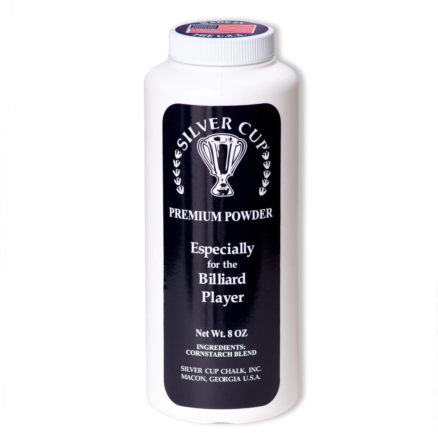 Silver Cup Billiard Premium Bottle Powder White 8 oz. Bottles (2-Pack)