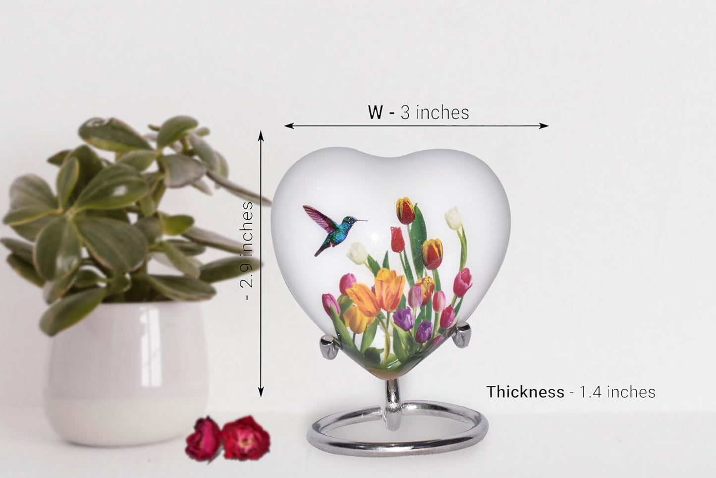 BOLD & DIVINE Adult Purple Hummingbird Cremation Urn | Human Ashes Adult Memorial urn, Burial, Funeral Cremation Urns | 200 Cubic Inches (Large Adult)