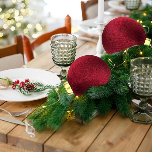 Dark Red Velvet Balls Ornaments - 15 PCS Shatterproof 3.15 Inch Decorative Christmas Baubles | Flocked Burgundy Holiday Decor