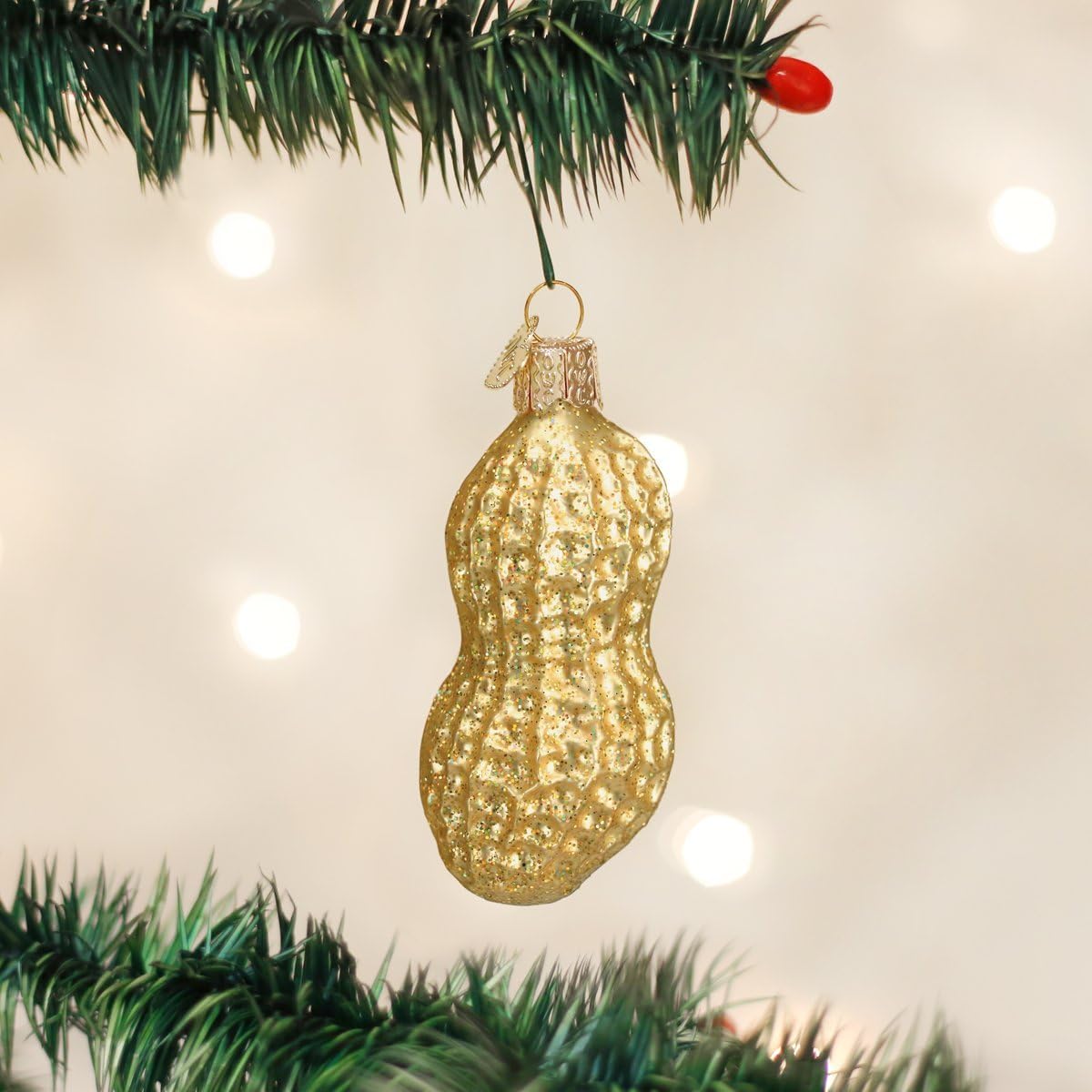 Handcrafted Glass Cheese Wedge Ornament - Unique Christmas Tree Decoration