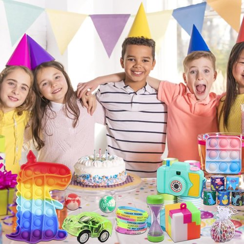 BILLFULL Fidget Toys Bulk - 1000 Pcs Kids Party Favors | Birthday Gifts & Goodie Bag Prizes
