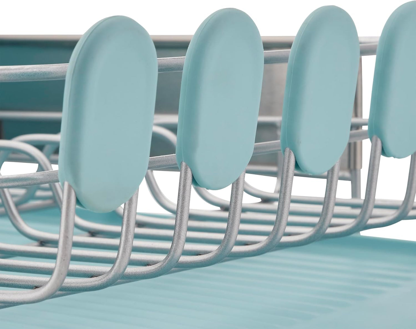 KitchenAid Compact Dish Rack - Rust Resistant with Removable Flatware Caddy | 12.63 x 15.87 Inch, Mineral Water