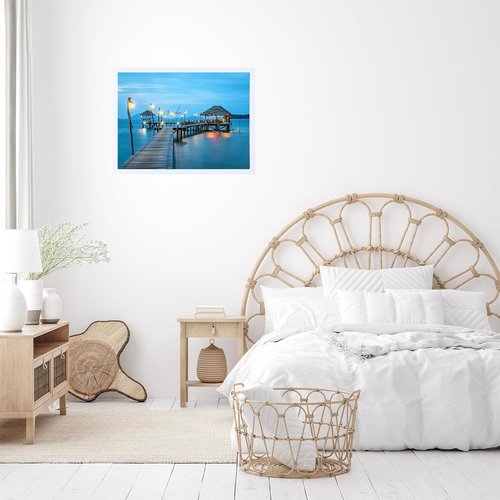JCJMY 15x23 Picture Frame - Versatile White Frame for Horizontal & Vertical Wall Display