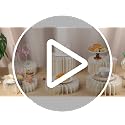 White 6-Piece Foldable Buffet Risers Cake Stand Set for Party & Dessert Display