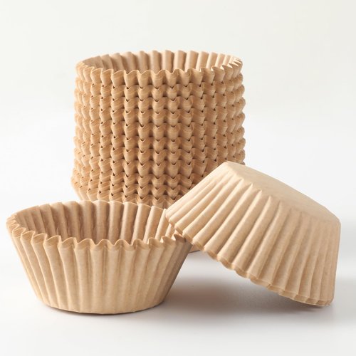 CHENZEM 1000 Count Brown Paper Cupcake Liners, Standard Cupcake Liners for Baking, Natural, Food-grade Cupcake Wrapper, Greaseproof Parchment Muffin Liners (Brown, 2 Inch)