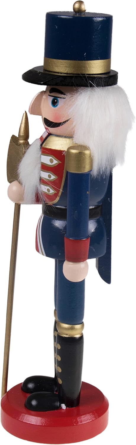 Red Prince 12-Inch Wooden Nutcracker - Festive Christmas Décor for Shelves & Tables