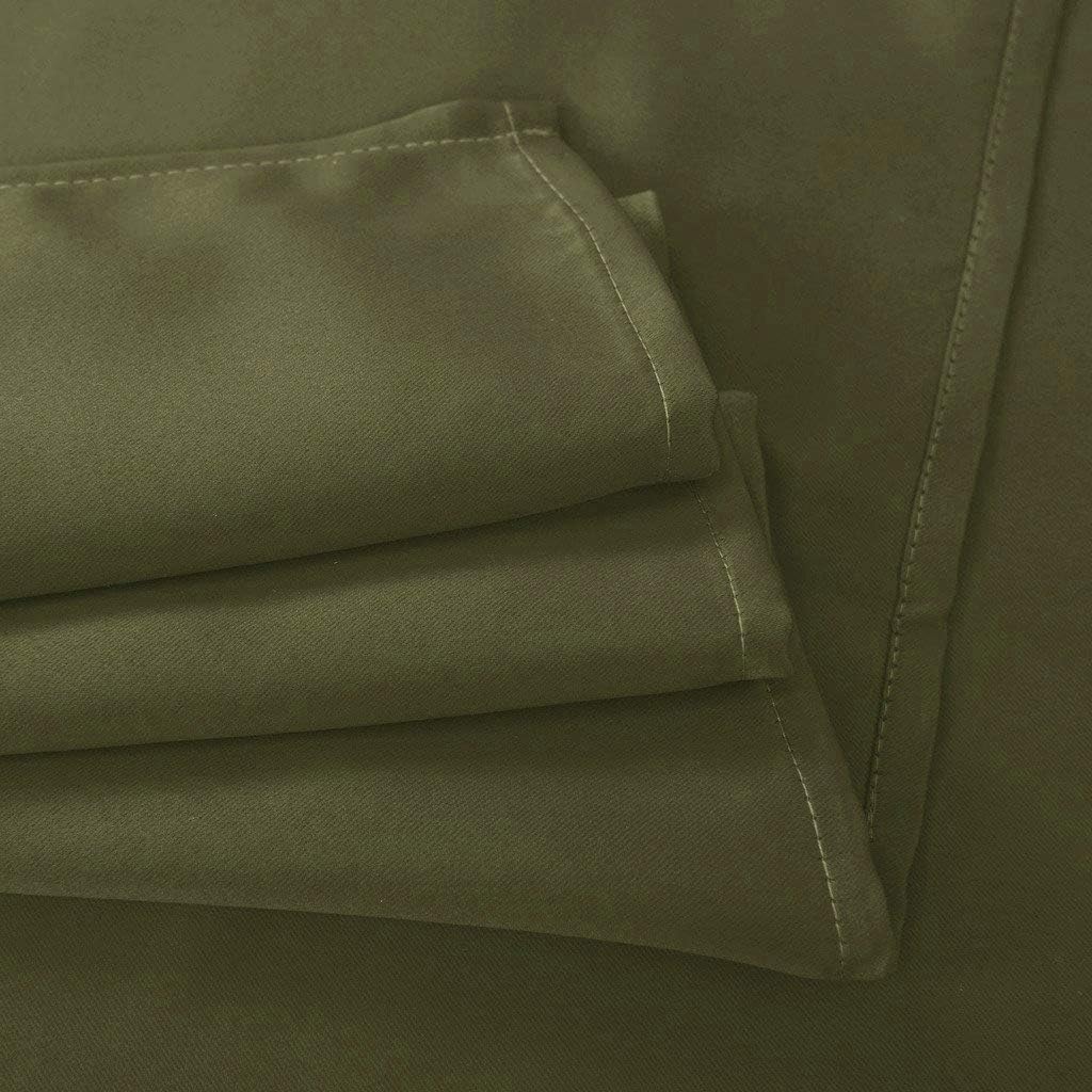 NICETOWN Olive Green Blackout Curtain Panel - Thermal Insulated Room Darkening Drapes for Living Room, 42x84 inches